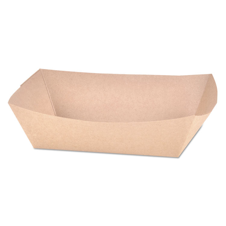 Eco Food Trays, 2.5 lb Capacity, 6.54 x 4.06 x 1.73, Brown, Paper, 500/Carton