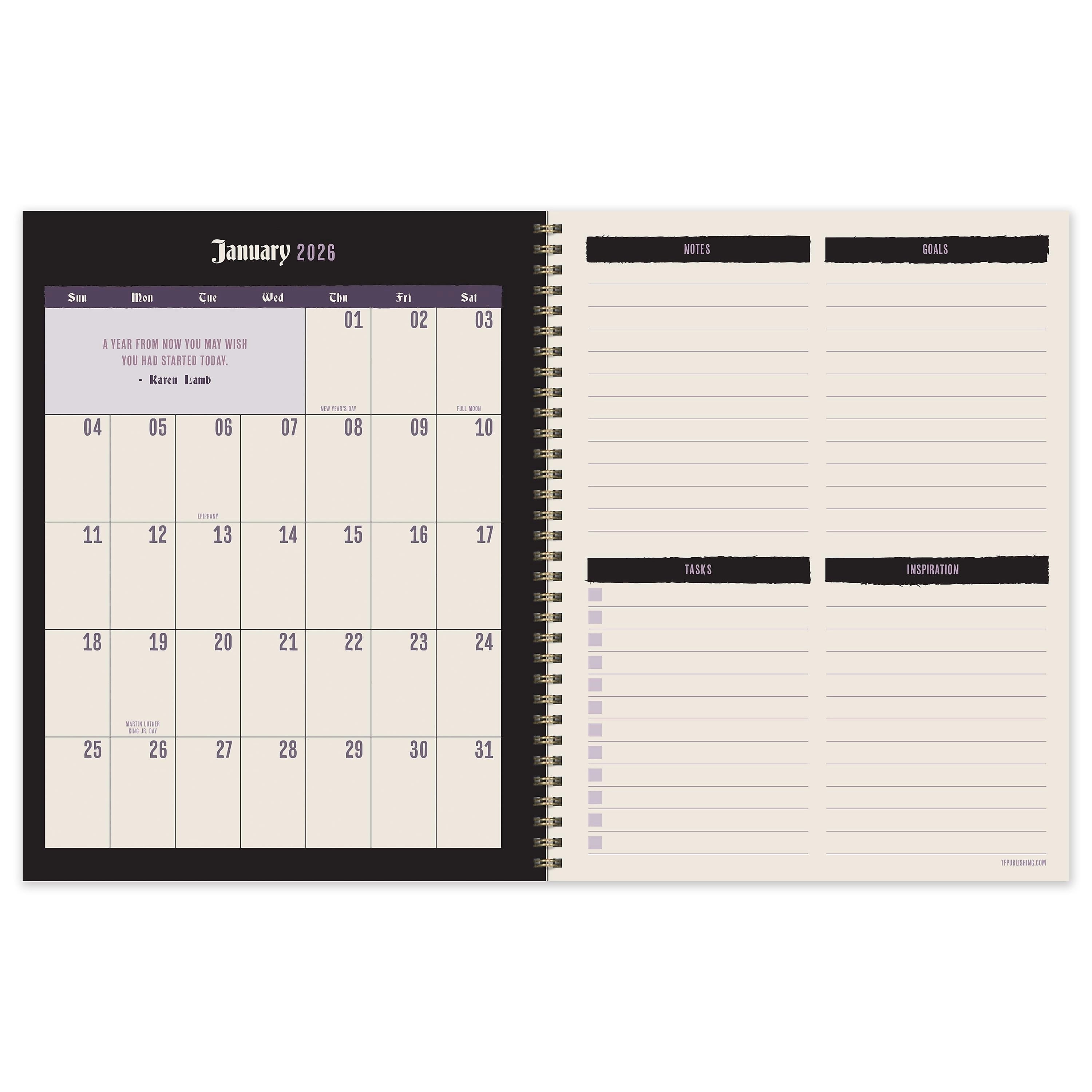2026 TF Publishing Magic Year 9" x 11" Weekly & Monthly, Paperboard Cover, Multicolored (26-9714)