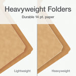 Pendaflex Heavy Duty File Folder, 1/3-Cut Tab, Assorted, Letter Size, Kraft, 50/Box (1007030)