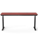 VersaDesk PowerLift 72"W Electric Rectangular Adjustable Standing Desk, Cherry/Black (PLSDR7224-BC-APP)