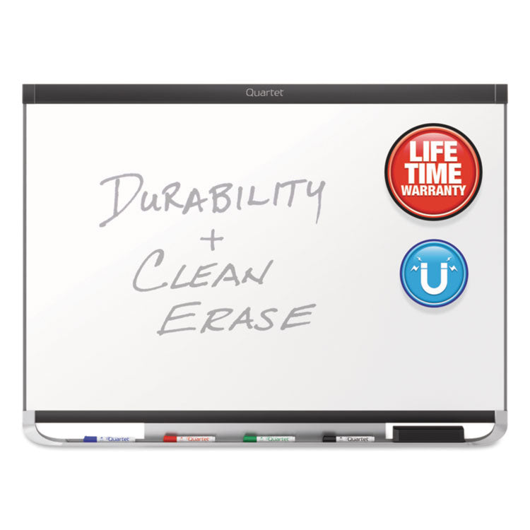 Prestige 2 DuraMax Magnetic Porcelain, 72" x 48", White Surface, Graphite Gray Fiberboard/Plastic Frame