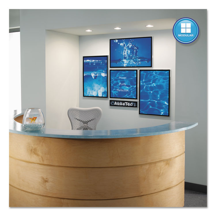 Matrix Magnetic Boards, 16" x 16", White Surface, Satin Aluminum Frame