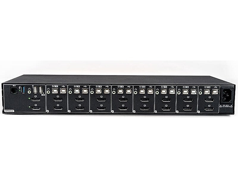 Vertiv Cybex Secure DPH Rack-Mountable 8-Port KVM Switch (SC985DPH-400)