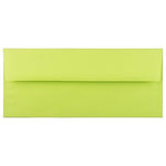 JAM Paper #10 Booklet Envelope, 4 1/8" x 9 1/2", Ultra Lime Green, 100/Pack (71091d)