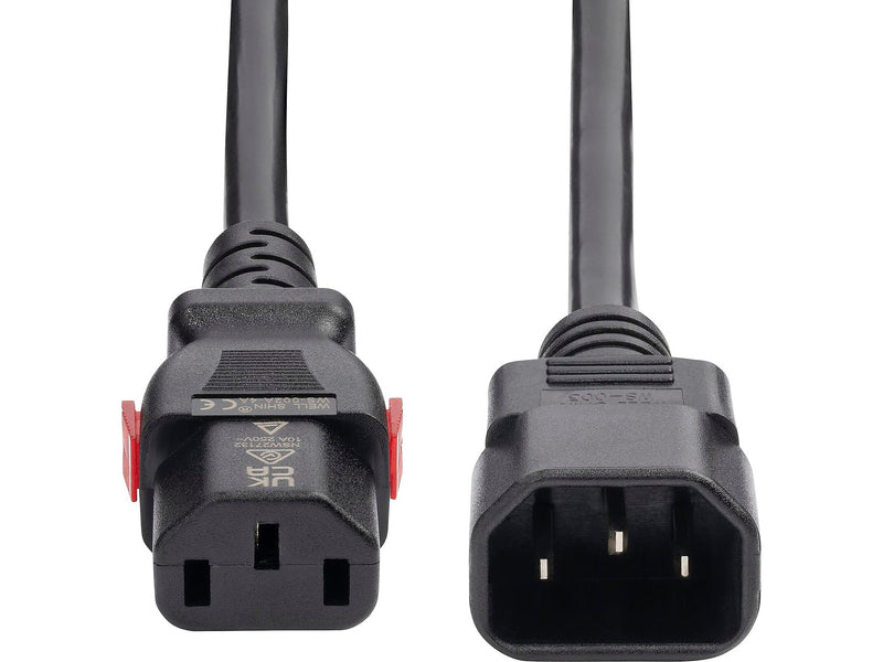 StarTech 4' C14 to Locking C13 Power Cable, Male to Female, Black (87L3-8400-POWER-CORD)