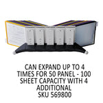SHERPA Desk Reference System, 10 Panels, 10 x 5.63 x 13.88, Assorted Borders