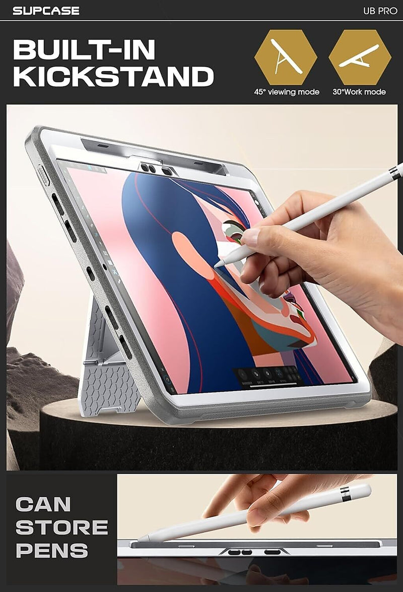 SUPCASE Unicorn Beetle Pro Plastic 11" Fullbody Case for iPad Pro 11" 5th Generation, White
