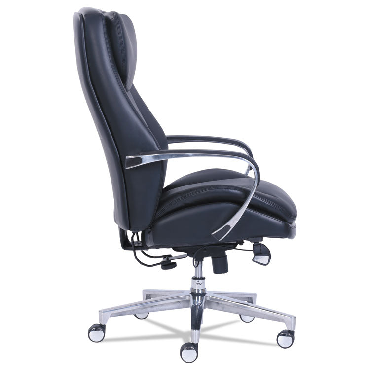 Commercial 2000 High-Back Executive Chair, Dynamic Lumbar Support, Supports 300lb, 20" To 23" Seat Height, Black, Silver Base