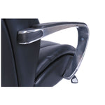 Commercial 2000 High-Back Executive Chair, Dynamic Lumbar Support, Supports 300lb, 20" To 23" Seat Height, Black, Silver Base