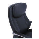 Commercial 2000 High-Back Executive Chair, Supports Up To 300 Lb, 20.25" To 23.25" Seat Height, Black Seat/back, Silver Base