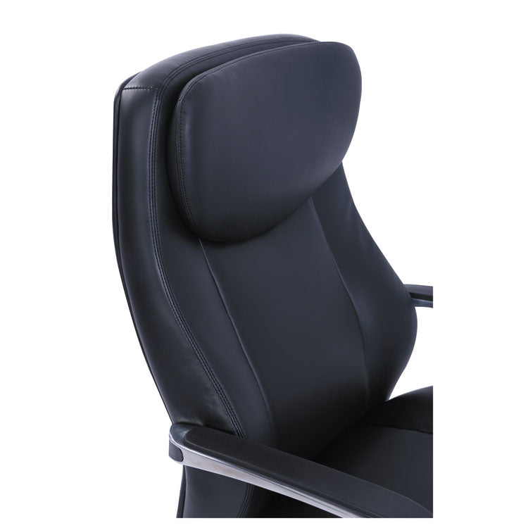 Commercial 2000 High-Back Executive Chair, Supports Up To 300 Lb, 20.25" To 23.25" Seat Height, Black Seat/back, Silver Base