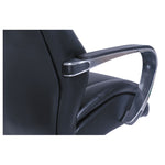 Commercial 2000 High-Back Executive Chair, Supports Up To 300 Lb, 20.25" To 23.25" Seat Height, Black Seat/back, Silver Base