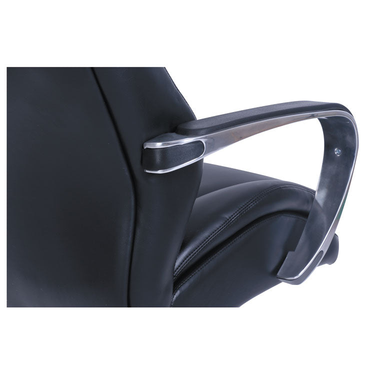 Commercial 2000 High-Back Executive Chair, Supports Up To 300 Lb, 20.25" To 23.25" Seat Height, Black Seat/back, Silver Base