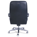 Commercial 2000 High-Back Executive Chair, Supports Up To 300 Lb, 20.25" To 23.25" Seat Height, Black Seat/back, Silver Base