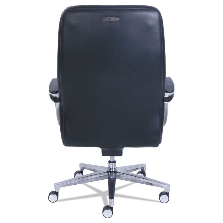 Commercial 2000 High-Back Executive Chair, Supports Up To 300 Lb, 20.25" To 23.25" Seat Height, Black Seat/back, Silver Base