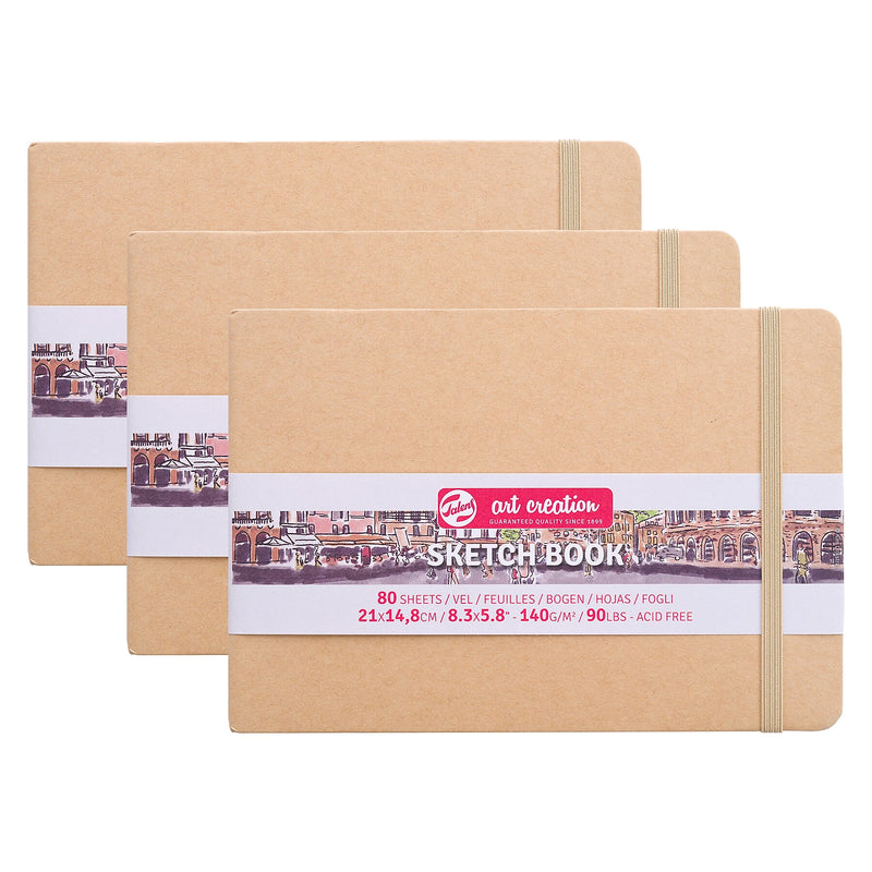 Talens Art Creation 8.3" x 5.8" Sketch Book, 80 Sheets/Book, 3/Bundle (TLN9314435M-3)