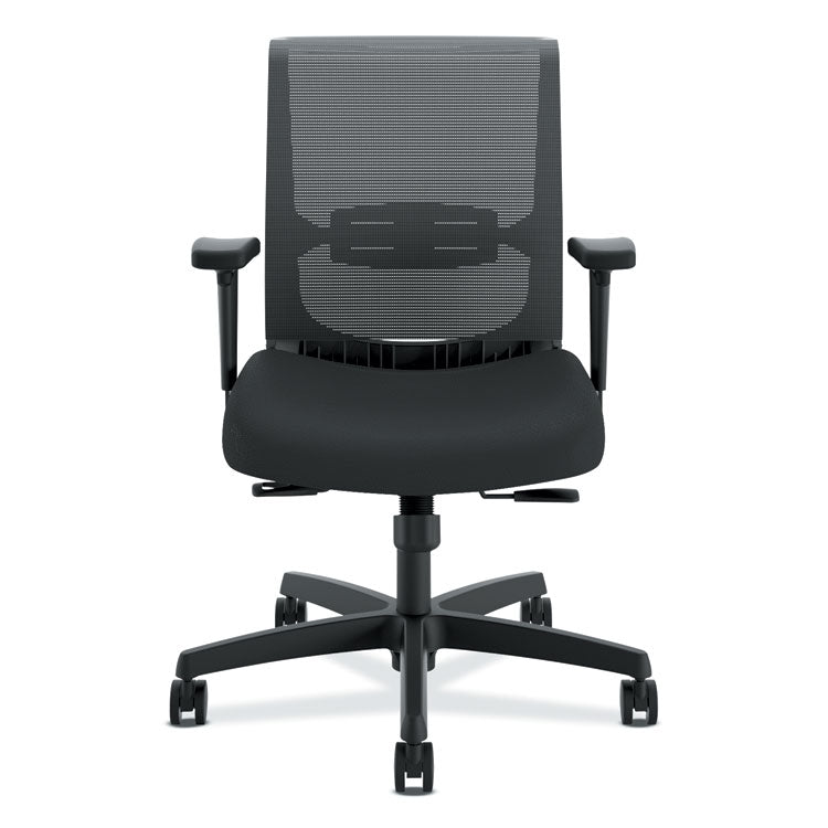 Convergence Mid-Back Task Chair, Synchro-Tilt And Seat Glide, Supports Up To 275 Lb, Black
