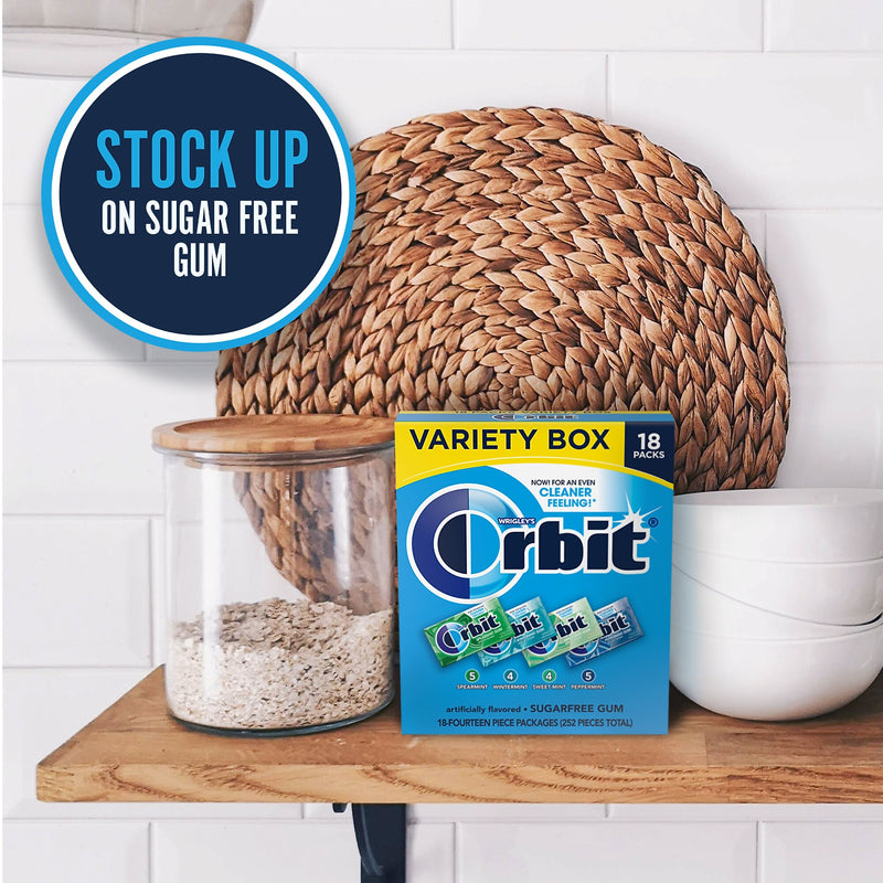Orbit Variety Box Sugar Free Gum, Back To School, 12.8 oz., 18/Pack
