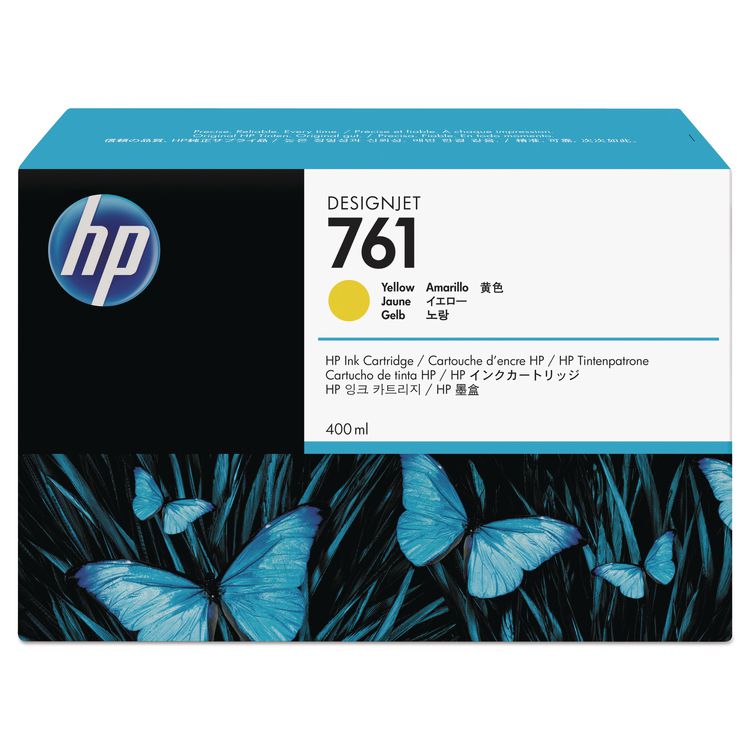 HP 761, (CM992A) Yellow Original Ink Cartridge, 10/Carton