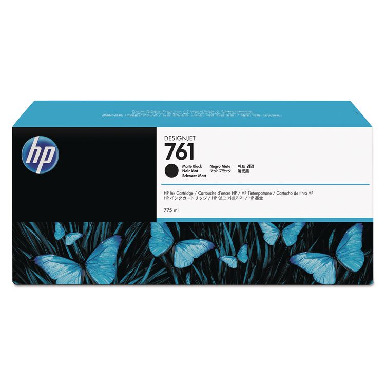 HP 761, (CM997A) Matte Black Original Ink Cartridge, 10/Carton