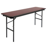 ICEBERG OfficeWorks 18" x 60" Laminate Folding Table, Mahogany (55274)
