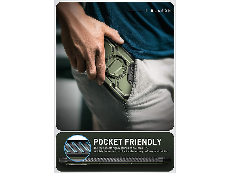 i-Blason Armorbox MagSafe Rugged Case for Samsung Galaxy S24 Ultra, Shock-Absorbing, Dark Green