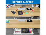 Mount-It! 2"H x 21"W Under-Desk Drawer, White (MI-7294WHT)