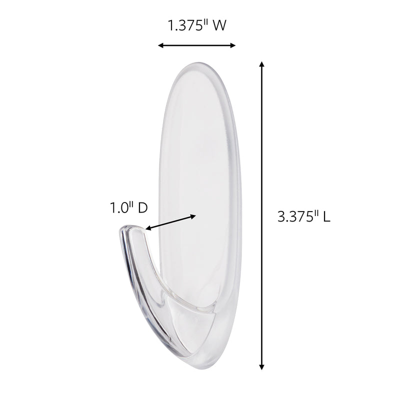 Command Large Hook, 4 lb., Clear (17093CLRES)