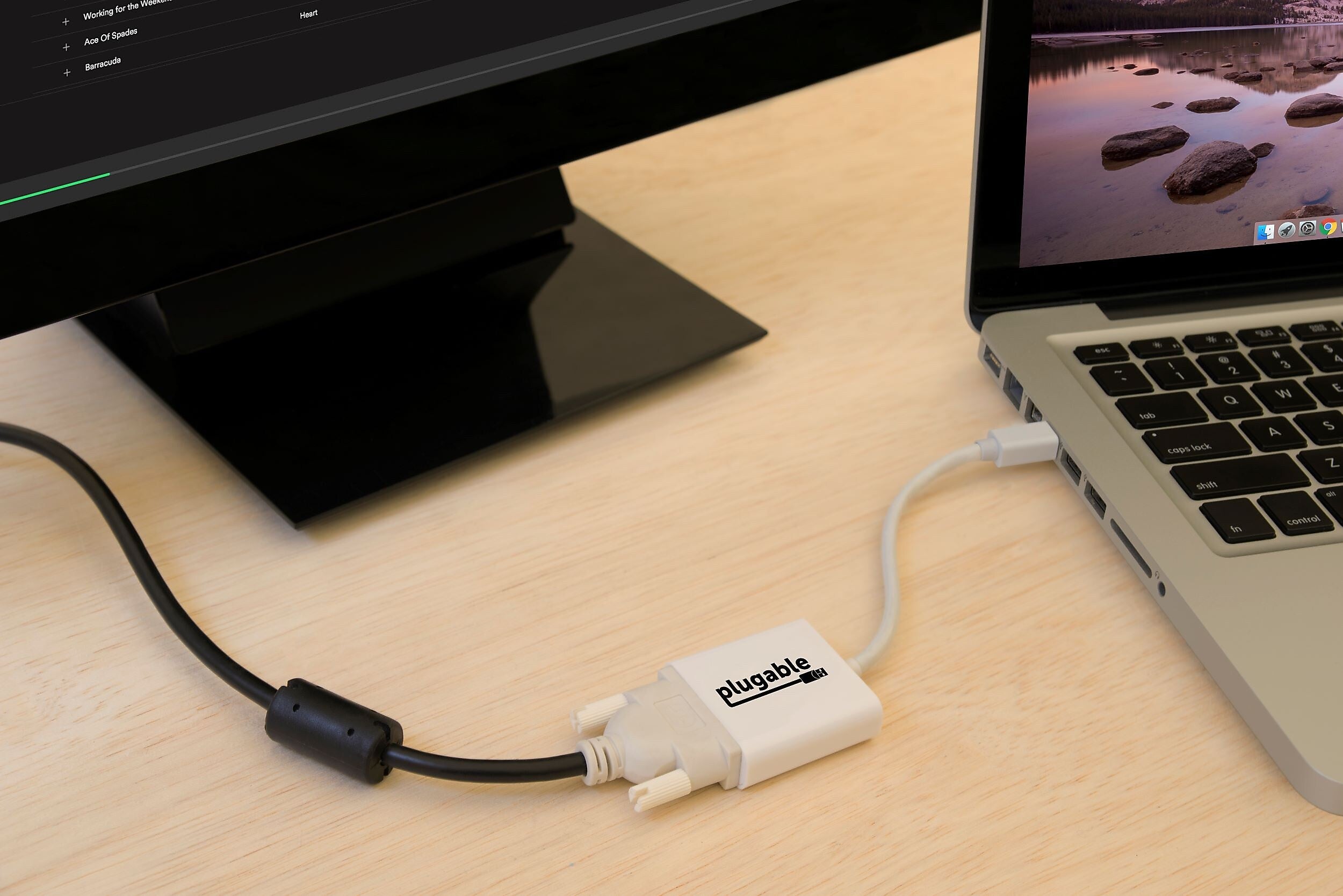 Plugable Mini Display Port to DVI Male/Female Video Adapter Cable, White (MDPM-DVIF)