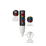 uni POSCA PC-8K Water-Based Paint Markers, Broad Tip, White (PC8KWHITE)