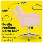 Serta Style Ashland Fabric Swivel Computer and Desk Chair, Blush Pink (47140C)