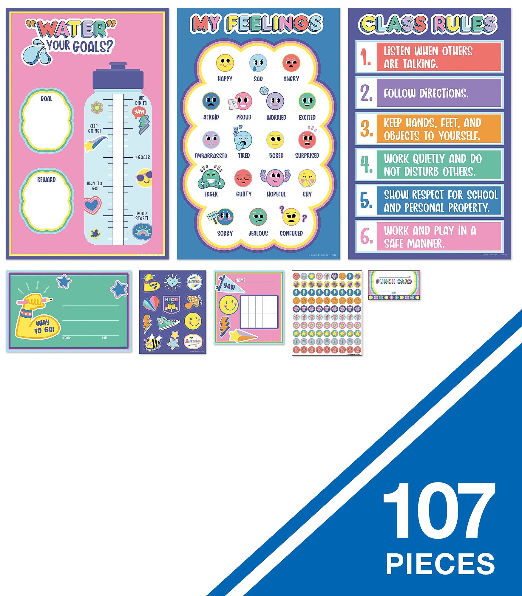 Carson Dellosa Education Behavior Management Classroom Kit, Multicolored, 107/pack (149036)