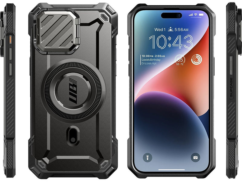 SUPCASE Unicorn Beetle MAG XT MagSafe Rugged Case for iPhone 15 Pro, Shock-Absorbing, Black (SPH23PR61MGXTBK)