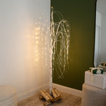 Nearly Natural 6-ft Pre-Lit Artificial White Weeping Willow Tree with 160 Warm White LED Lights (T4923)
