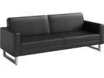 Safco Mirella 77" Vinyl Lounge Sofa, Black (1730MRL2SLVBL)