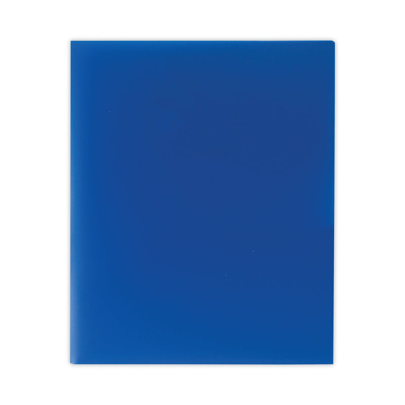 C-Line® Two-Pocket Heavyweight Poly Portfolio Folder, 11 x 8.5, Blue, 25/Box