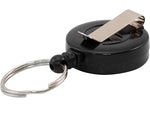 Advantus Badge Reels, Black, 12/Box (97121)