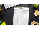 Better Office Activity Log Notepad, 8.5" x 11", Project-Ruled, White/Black, 50 Sheets/Pad (25826)