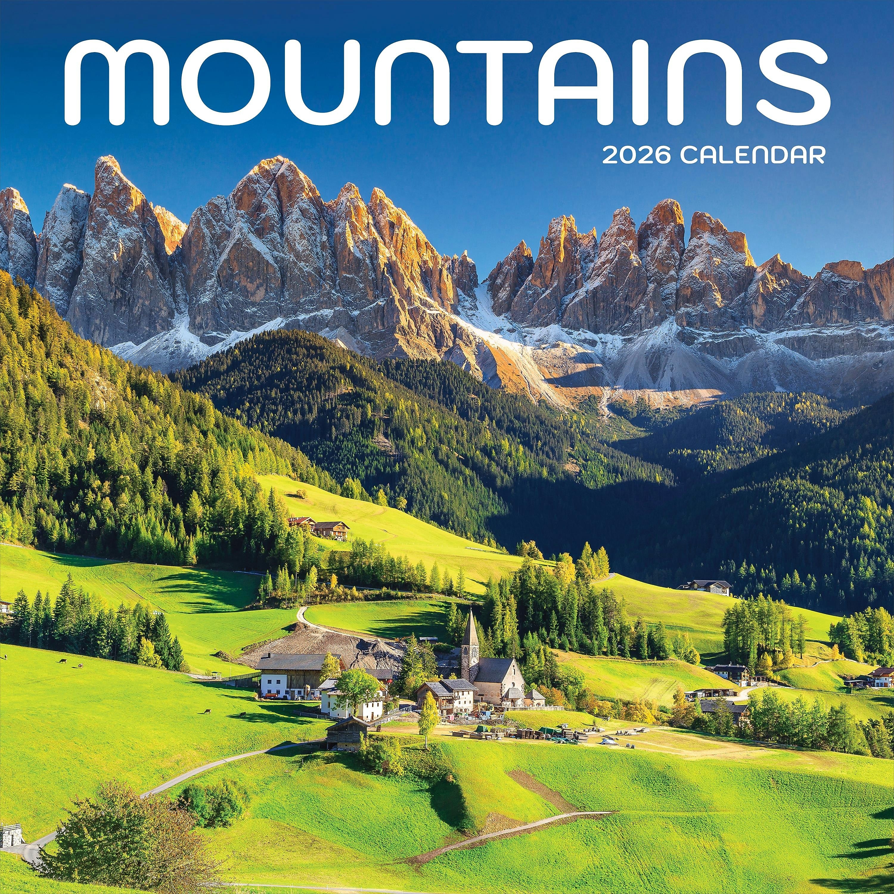 2026 TF Publishing Mountains 12" x 12" Monthly Wall Calendar, Multi (26-1017)