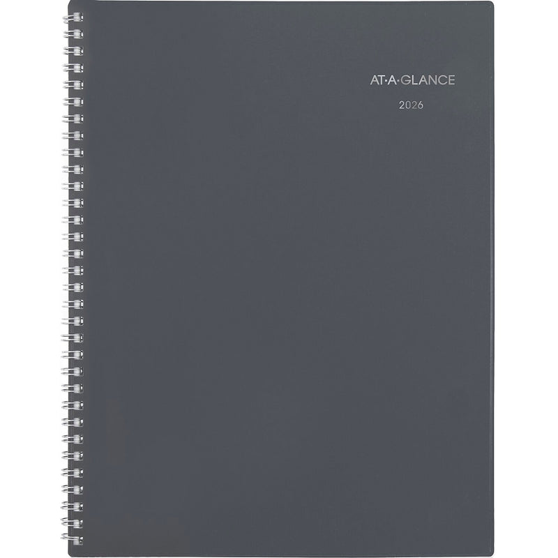 2026 AT-A-GLANCE DayMinder 8.5" x 11" Monthly Planner, Poly Cover, Gray (GC470-07-26)