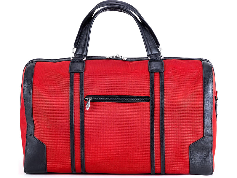 McKlein Kinzie 20.5" Nylon Weekender Duffel, Red (78196)