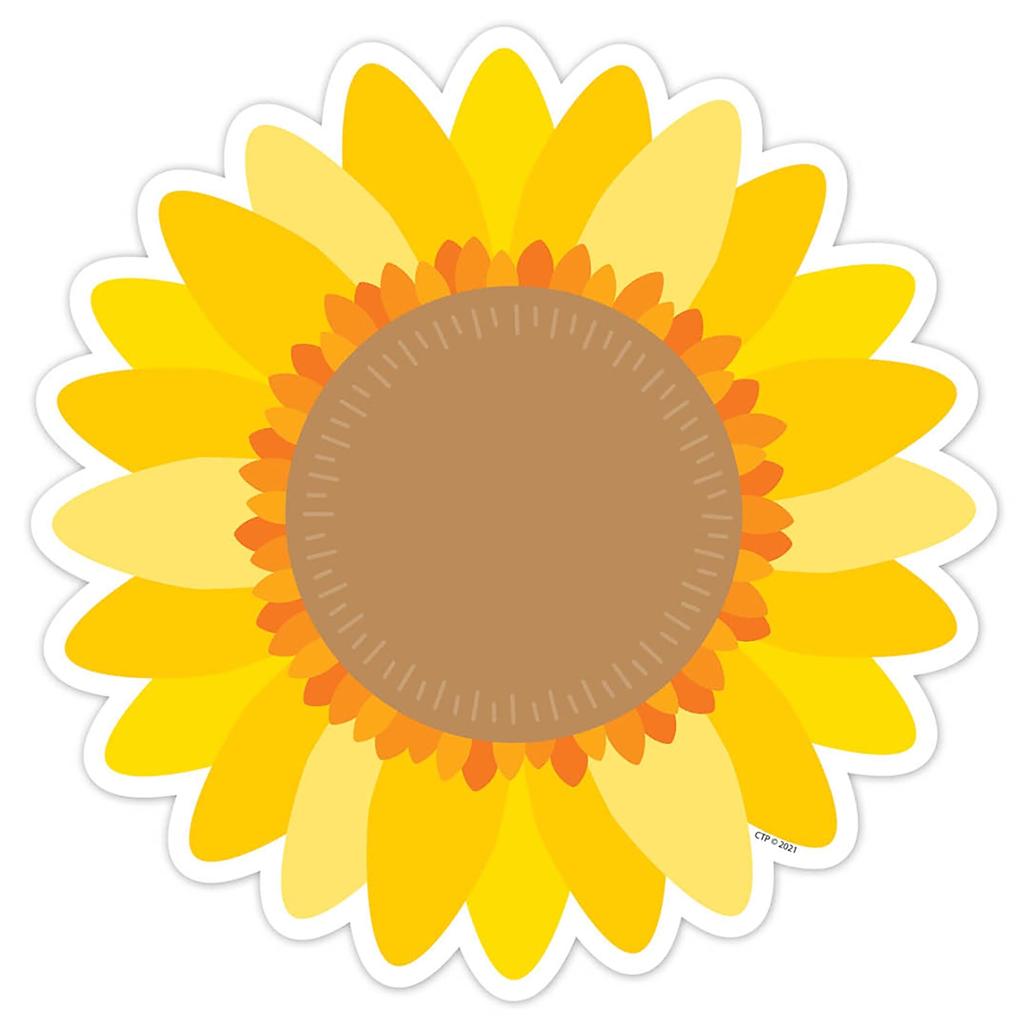 Creative Teaching Press Sunflower Designer Cut-Outs, 36/Pack, 3 Packs/Bundle (CTP10594-3)