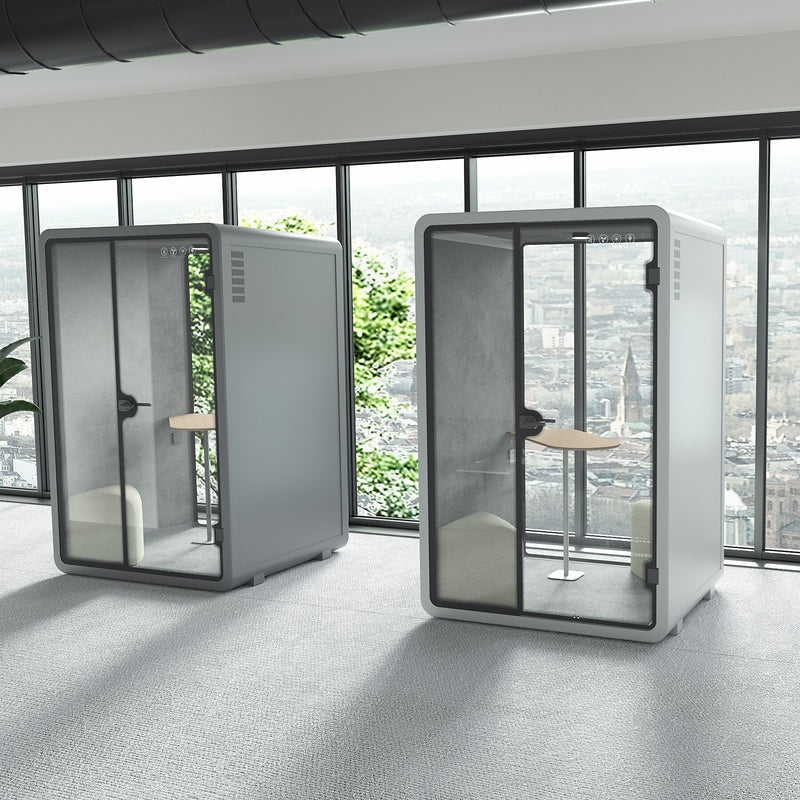 FlexiSpot WorkCube Series Sound Absorbing 2 Person Privacy Booth, White (P2FW-KIT)