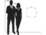 Azar Sign Holder, 20" x 20", Wall Mounted, Gold, Acrylic, 4/Pack (105520-GLD-4PK)