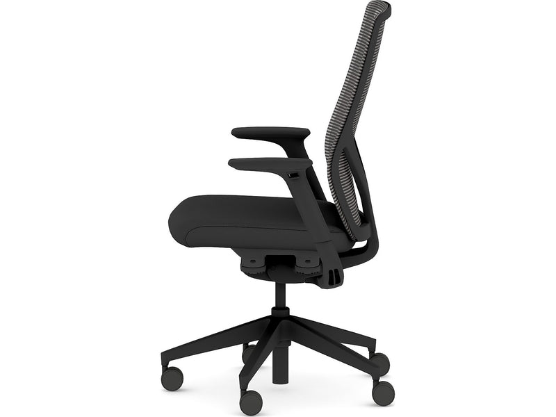 HON Flexion Fabric/Mesh Swivel Task Chair, Black (HFXT1.F0.STC.A.H.IM.CU10.NL.SB.T)