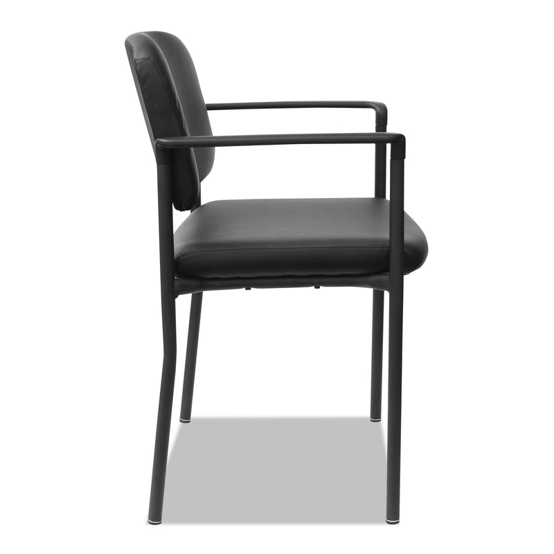 Alera® Sorrento Series Fixed Arm Faux Leather Computer and Desk Chair, Black (ALEUT6816 )