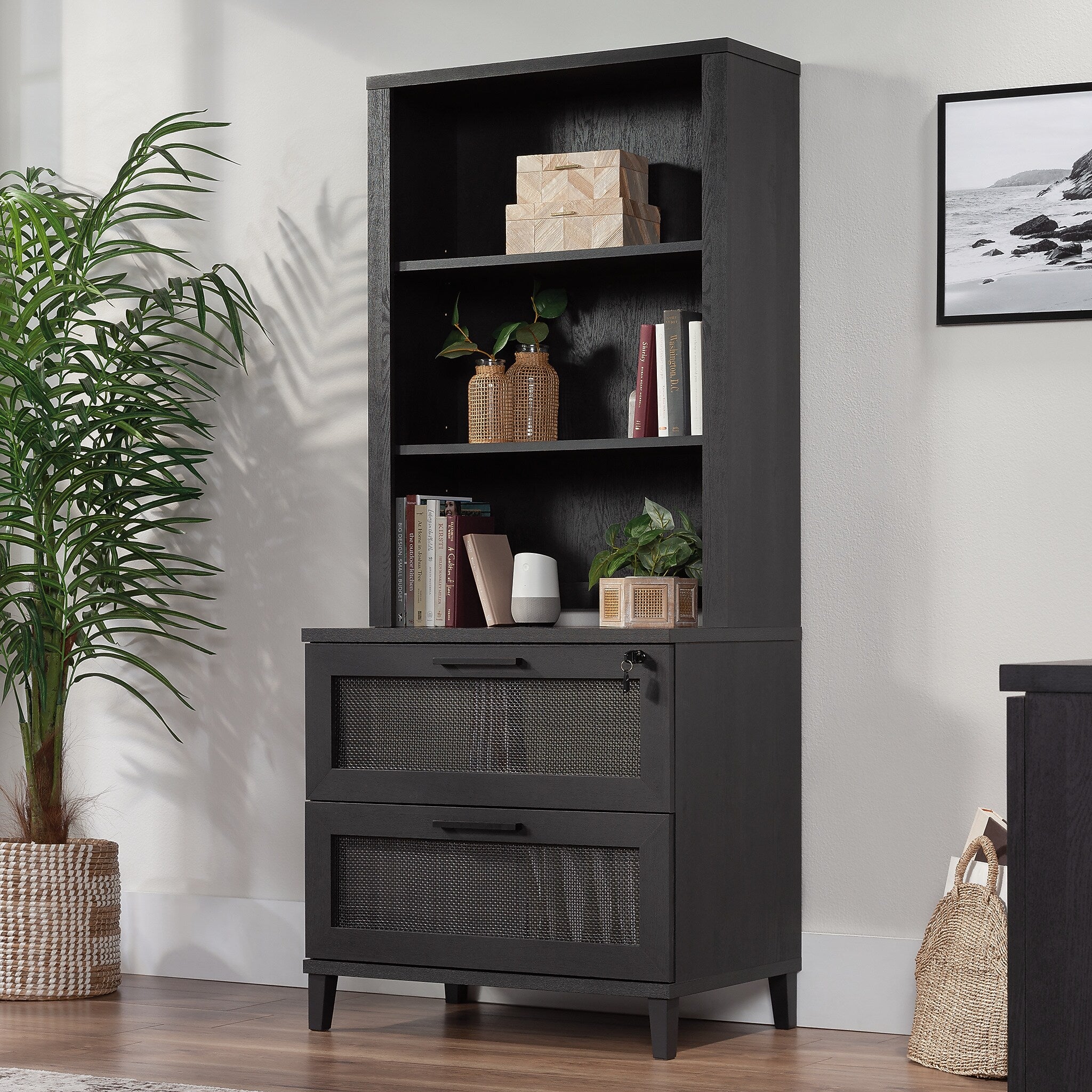 Sauder Tiffin Line 31"W Hutch, Raven Oak (433271)