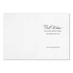 "Pine Thank You" Holiday Card w/ Gold Lined White Envelope, 400/BX