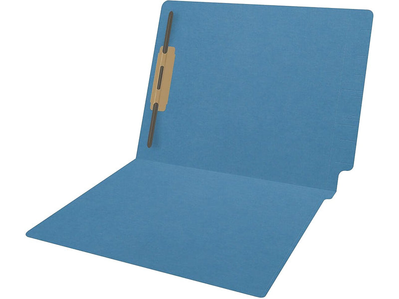 Medical Arts Press Reinforced End Tab File Folder, Straight Cut, Letter-Size, Blue, 50/Box (S-01601-BLU)