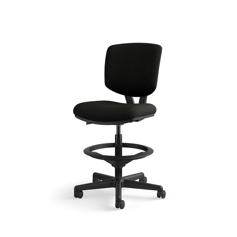 HON Volt SofThread Leather Computer and Desk Stool, Black (HON5705SB11T)
